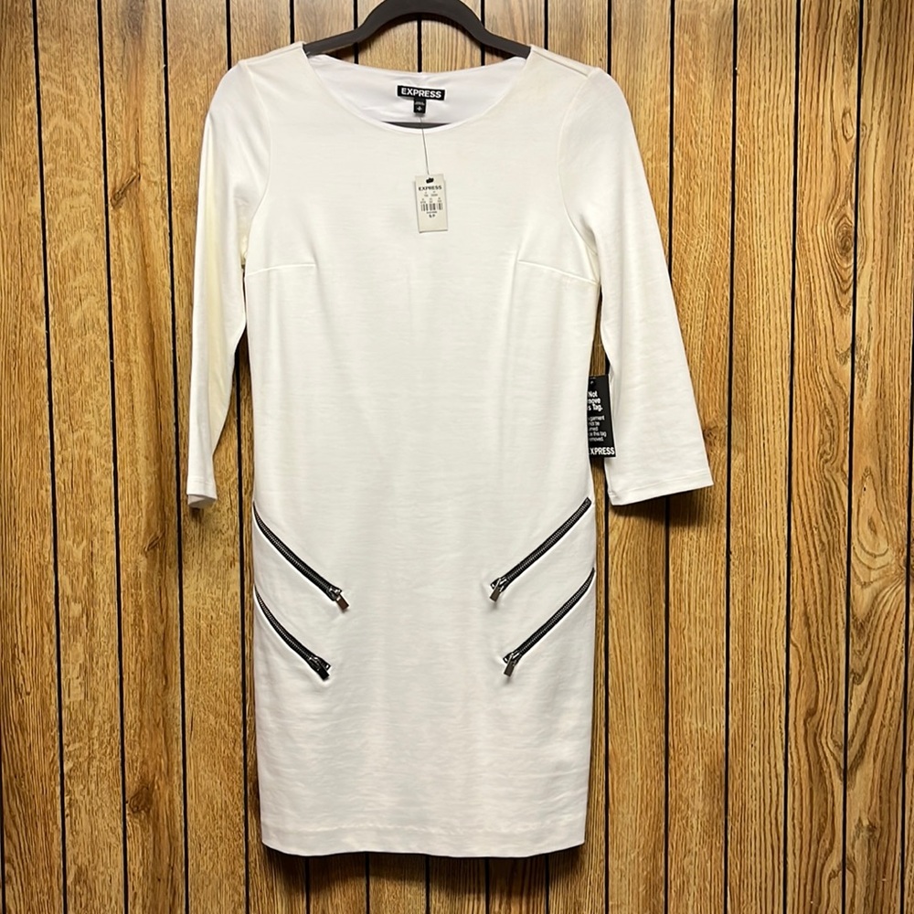 NWT Express Size S White Pull On Dress